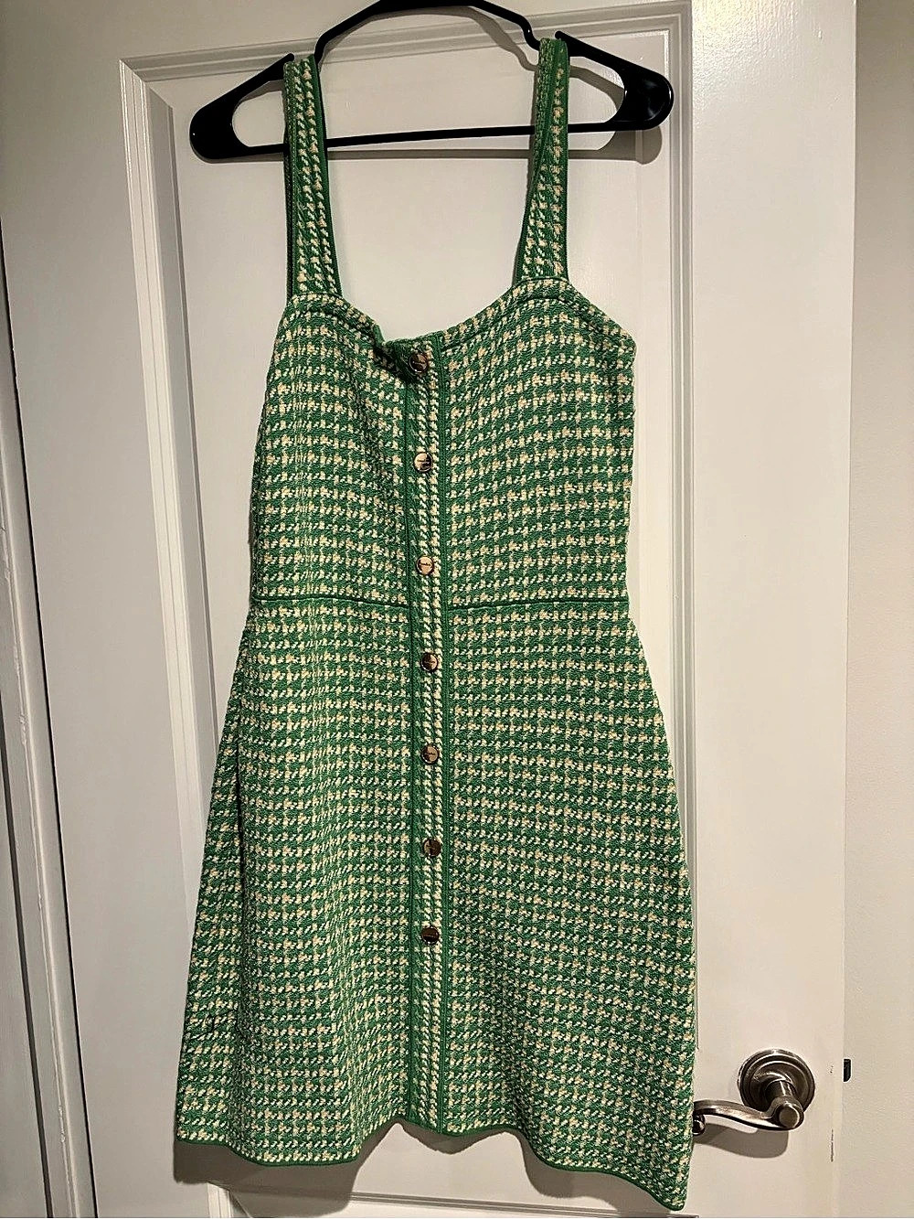Women's Green & White Mini Dress